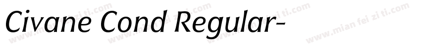 Civane Cond Regular字体转换